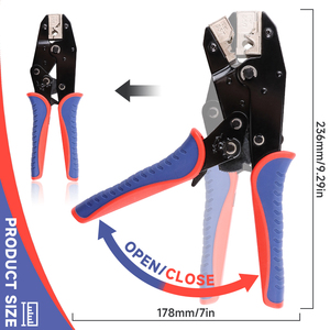 Chuyên Nghiệp Cấp Loại 5 Siêu 5P/6P/7P YHF-N567 Mạng Kìm 7-Plier Ratchet Uốn Tóc Bồng Dây <span class=keywords><strong>Crimper</strong></span> Với Pha Lê Đầu - Product Image 5