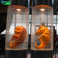 GECAI Embryon de dinosaure animatronique en pot pour la décoration de laboratoire de dinosaurologie, modèle de simulation
