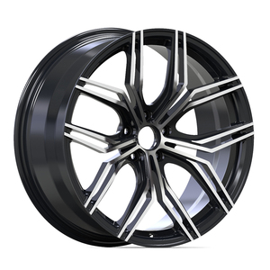Rines Modificados de Alta Calidad, Personalizados, de 15 16 17 18 19 20 21 22 23 24 26 Pulgadas, Negros, con Cara Mecanizada, de Aleación Forjada, para <span class=keywords><strong>Audi</strong></span> A8 <span class=keywords><strong>Q4</strong></span> R8 - Product Image 1