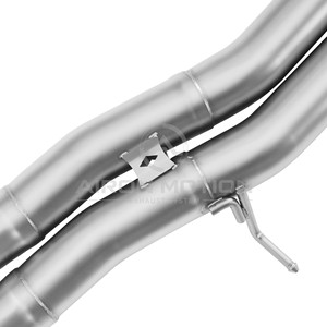Système d'échappement double quadruple Valvetronic arrière central parfaitement compatible avec <span class=keywords><strong>Audi</strong></span> RSQ8/<span class=keywords><strong>SQ8</strong></span>, en acier inoxydable 304 sur mesure, poli miroir, épaisseur 1,5 mm - Product Image 6
