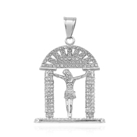 Haute qualité en acier inoxydable plaqué or 18 carats chrétien croyant pendentif collier bijoux jésus religieux pendentif collier