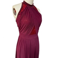 Robe de danse longue en maille à sequins et dos nu Baili BC032016, idéale pour la danse lyrique, le ballet, les compétitions de danse de salon et les entraînements.