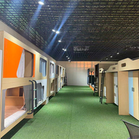 Vente directe usine – Lit superposé moderne en bois pour hôtel, marque jeunesse, style capsule, vente en gros, garantie 1 an, 1000x2000x2400mm, pour dortoir