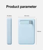 Mini batterie externe LED portable étanche avec charge sans fil USB-C 30W 10000mAh, support de batterie semi-solide, banques d'alimentation magnétiques