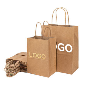 Bolsa de Regalo Plana con Asa Retorcida, Bolsa Pequeña de Papel Personalizada con su Logotipo para Agradecimiento Empresarial, Aceptamos Pedidos - Product Image 1