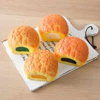Jouet anti-stress Squishy en forme de petit pain ananas mignon à remontée lente, en PU ultra doux, design réaliste de pain de boulangerie, portable et de taille paume