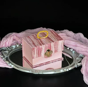 Vente directe d'usine de boîtes cadeaux en velours rose pour mariage, emballages cadeaux pour invités, boîtes à dragées pour célébration de mariage. - Product Image 2