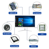Meilleures ventes Ordinateur de bureau 24 pouces Tout-en-un PC 1920*1080 FHD Core I5 PC moins cher