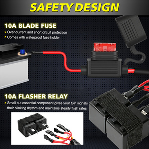 Arnés de Cables Automotriz Personalizado de 12V para Señales de Giro de UTV con Interruptor Basculante para Polaris <span class=keywords><strong>RZR</strong></span> Ranger <span class=keywords><strong>Maverick</strong></span> <span class=keywords><strong>X3</strong></span> Talon Mule - Product Image 4