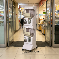 Distributeur automatique de capsules Gacha à monnayeur, mini machine à œufs torsadés en métal pour jouets en capsule
