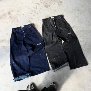Japanese Raw Selvedge <b>Denim</b> Fabric Baggy Jeans Custom Streetwear Oversized Heavweight 14oz High Quality <b>Denim</b> Jeans Men - Product Image 1