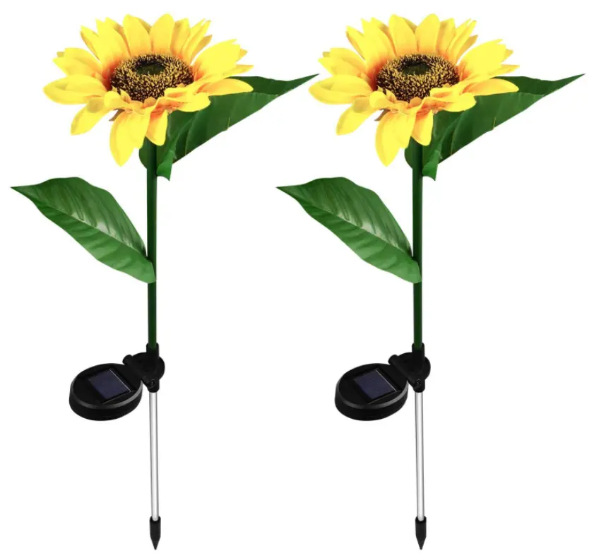 Solar Sunflower lamp Garden Solar Lights Outdoor Decorative Sunflower Decor Solar Pathway Lights Outdoor LED Solar Garden Lights