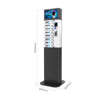 Y2 Power MIA Premium, Casillero de Carga para Teléfonos de 8 Compartimentos con Pago con Monedas, Estación de Carga Rápida, Máquina Expendedora de Carga para Teléfonos