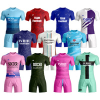 Jersey Sepak Bola Dewasa Unisex Cetak Digital Nama Tim Kustom Logo Nomor Cepat Kering Menyerap Keringat Bernapas 100% Poliester