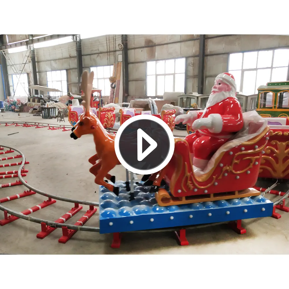 Trenes ferroviarios para niños de alta calidad Paseos en Parque de Atracciones Tren de vía eléctrica de Navidad a la venta