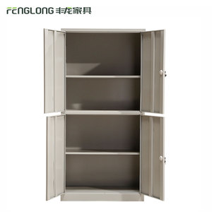 Archivador Metálico Moderno de 4 Puertas con 2 Estantes Ajustables para Oficina, Escuela o Taller - Product Image 6