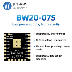 Module Wi-Fi double bande + BLE 5.0 Ai-Thinker BW20-07S, MCU double cœur, quatre générations, antenne externe - Product Image 6