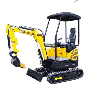 Mini-excavatrice sur chenilles polyvalente avec connecteur rapide, godet et marteau brise-roche – Engin de génie civil multifonction - Product Image 5