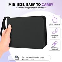 Classeur de cartes à collectionner mini personnalisable, 40 capacités, 2 pochettes, étanche, en cuir PU