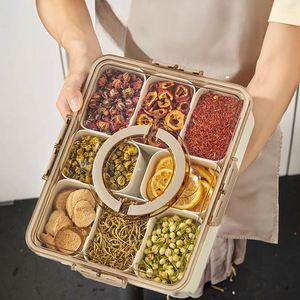 Ensemble de boîtes de rangement modernes en plastique avec couvercle à clapet, 8 compartiments, écologiques, multifonctionnelles, pour collations, légumes, plateau alimentaire scellé, pour le voyage - Product Image 3