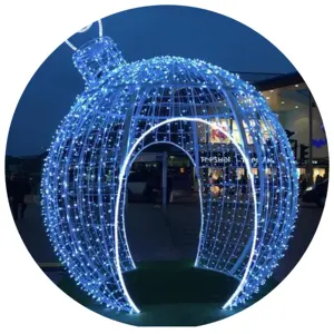 للماء 3D كرة سحرية بلمبات LED المعتاد عزر ضوء شكل حجم مخصص الشارع التجاري للتسوق تزيين في العطلة