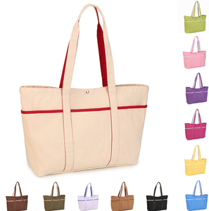 Sac shopping en toile personnalisable avec logo, sac shopping unisexe, sac de rangement grande capacité à bandoulière - Product Image 6