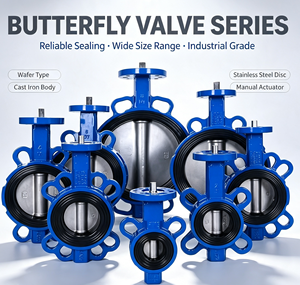Válvula de Mariposa Tipo Wafer de Hierro Dúctil <span class=keywords><strong>Kinko</strong></span> con Asiento Blando DN40-DN300 PN16 con Sello EPDM para Tratamiento de Agua en Tuberías Industriales - Product Image 1