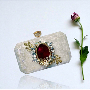 Resin Eco-Friendly Hand-painted Customized Shape Women's Fashion Clutch Bag Waterproof Decoration Mother's Day Crafts - Product Image 1
