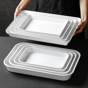 Platos de exhibición para pato estofado, platos fríos, carne, alimentos cocinados, brochetas, bandejas, vajilla comercial de melamina, plato hondo - Product Image 1