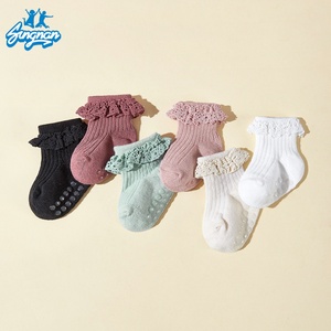 Calzini Primaverili per Bambini OEM, Nuovi, in Pizzo, Stile Principessa, 3D, Carini, in Cotone Lavorato a Maglia, Antibatterici, <span class=keywords><strong>Antiscivolo</strong></span>, Alta Qualità - Product Image 3