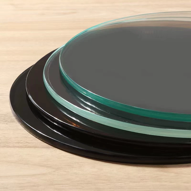 Customized 10mm & 12mm Round Tempered Glass Table Top Unbreakable Safety Glass for Coffee/Dining & Bathroom/Kitchen Use