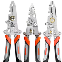 Pince à dénuder et à sertir multifonction pliable Sibang, kit de pinces avec poignée TPR en acier CR-V, outils à main de qualité industrielle pour le bricolage