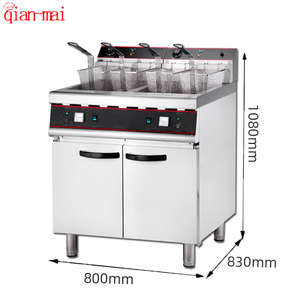 Freidora Eléctrica Comercial de Acero Inoxidable de Dos Tanques y Cuatro Cestas, 26L, para Restaurantes de <span class=keywords><strong>Papas</strong></span> Fritas, Pescado, Donuts, Pollo KFC - Product Image 2
