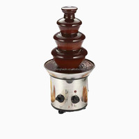 Fontaine à chocolat en acier inoxydable à quatre étages pour gâteaux de mariage et de fête