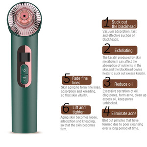 Custom logo Vacuum Blackhead Remover with 6pcs Suction Heads Face Nose Cleaning Electric Rechargeable Vacuum Blackhead Remover - Product Image 4