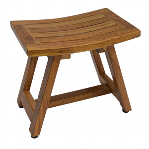 Modern Wooden Curved Recta <b>Stool</b> Home Furniture <b>for</b> Living Room & Apartment Adjustable <b>Bathroom</b> <b>Stool</b> - Product Image 1