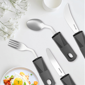 Thích ứng Flatware sets sets cho thuận tay phải người sử dụng dao kéo Viện trợ công cụ cho phục hồi chức năng người già khuyết tật linh hoạt nhựa kim loại - Product Image 3