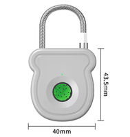 Cadenas intelligent à empreinte digitale avec déverrouillage par code Morse, alimentation d'urgence Type-C, alerte de batterie faible, compact et portable pour une utilisation multi-scénarios