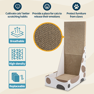 Beliebter L-förmiger Katzen kratzer aus Wellpappe für das bequeme Schlafen und Spielen von Katzen bäumen und Kratzern - Product Image 5