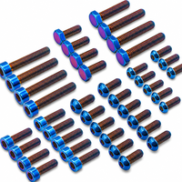 Fabrication sur mesure de boulons en titane colorés arc-en-ciel, vis à tête fendue hexagonale Torx personnalisées