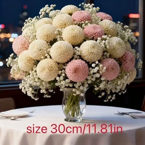 ของตกแต่งห้องรับประทานอาหารบ้านพักตากอากาศ ของตกแต่งบ้าน ดอกเบญจมาศไหมเทียม ดอกไม้ประดิษฐ์ DIY - Product Image 1