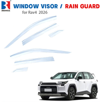 Chrome Plated Window Visor ABS for Toyota RAV4 2026 Car Rain Guard Wind Deflector Custom Fit Auto Accessories