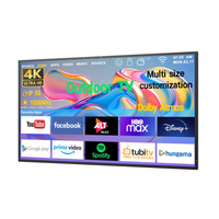 1500 Nits 55 Zoll Outdoor-TV Sonnenlichttauglicher LCD Digital Smart TV 4K UHD Wasserdichter Fernseher mit Sprachassistent-Fernbedienung