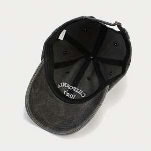 Casquette de baseball vintage brodée délavée pour homme, style sportif urbain pour printemps-été, personnalisable, fabriquée par des femmes - Product Image 6