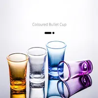 AAA180 재사용 색상 마시는 파티 바 물 컵 투명 와인 유리 아크릴 총알 샴페인 플라스틱 투명 컵