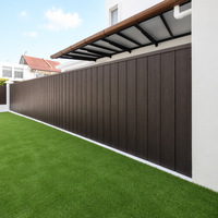 Panneaux de clôture de jardin en WPC, système de clôture composite à faible entretien pour cour, patio, villa, cour intérieure, imperméable, résistant aux UV