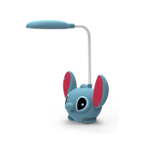 Lampe de table flexible de bonne qualité, bleu et rose, rechargeable par USB, lampe de nuit, taille-crayon