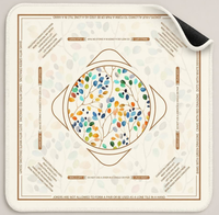 Tapis de Mahjong Moderne Haut de Gamme en Caoutchouc Imprimé Personnalisé, Écologique, Antidérapant avec Support en Caoutchouc Durable, Protection de Table pour 4 Joueurs de Mahjong