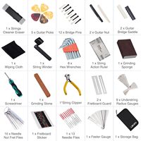 Professional 72-Piece Guitar Tool Kit Luthier Guitar Repair and Setup Accessories Musical Instrument Tool Kit