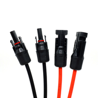 Câbles d'extension solaires en cuivre PVC DC 1500V de type Y 2,5 mm/4 mm/6 mm/10 mm avec connecteurs mâle/femelle pour station d'énergie solaire - Marque JieXun